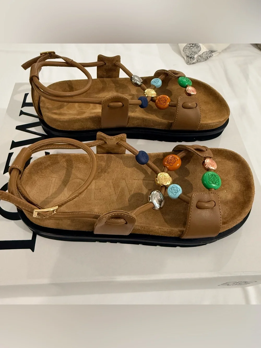 Loewe Pebble Beads Fussbett Sandal - NIB - Picture 4 of 11